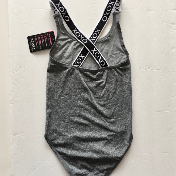 🤸🏻‍♀️LAST CALL! NWT XOXO Leotard Heather Grey - Picture 2 of 6